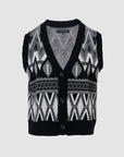Vintage Argyle V-Neck Sweater Vest