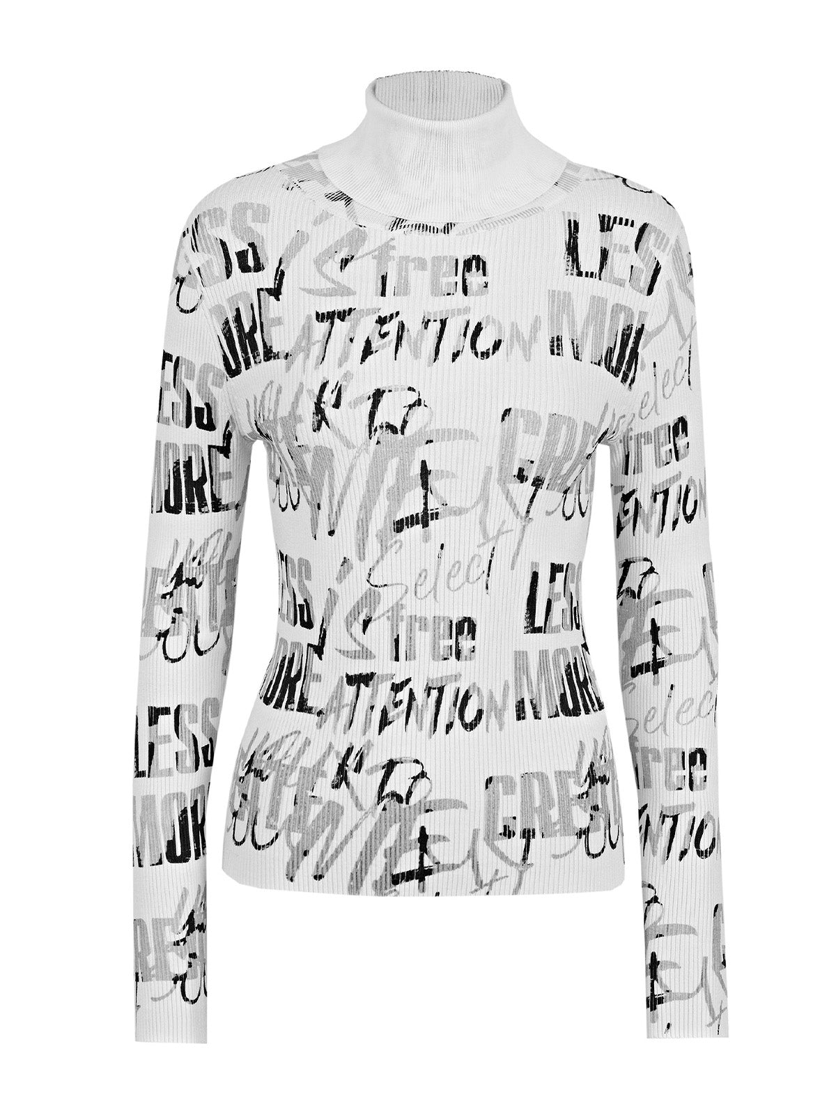 All-over Letter Slim Fit Sweater