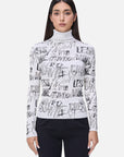 All-over Letter Slim Fit Sweater