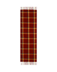 Unique design of the fashionable color-blocked plaid fringe scarf
