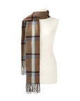 Comfortably warm winter styling with the plaid fringe scarf