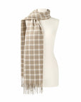 Exquisitely packaged color block plaid scarf, an ideal gift for loved ones