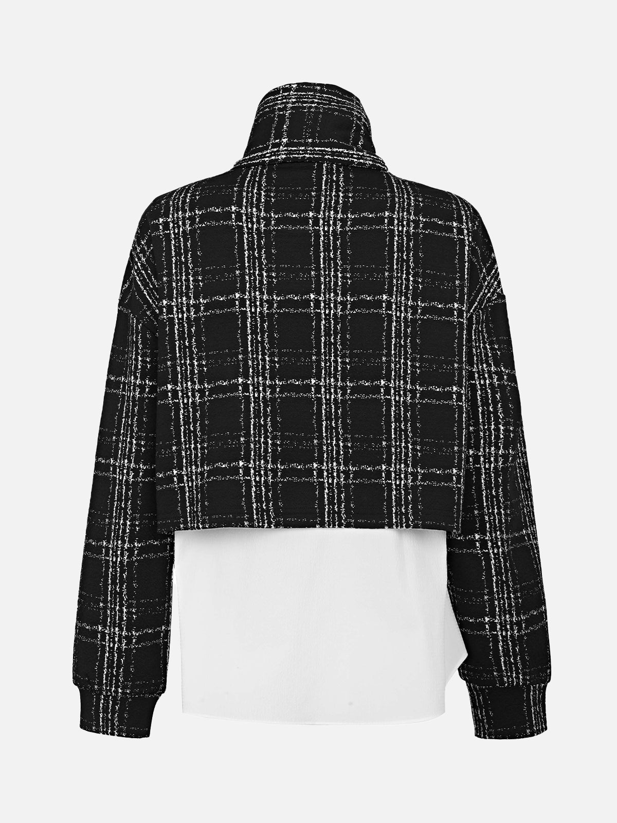 Plaid Three-Piece Top &amp; Shirt&amp; Scarf Set