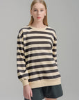 Crewneck Stripe Long Sleeve T-Shirt