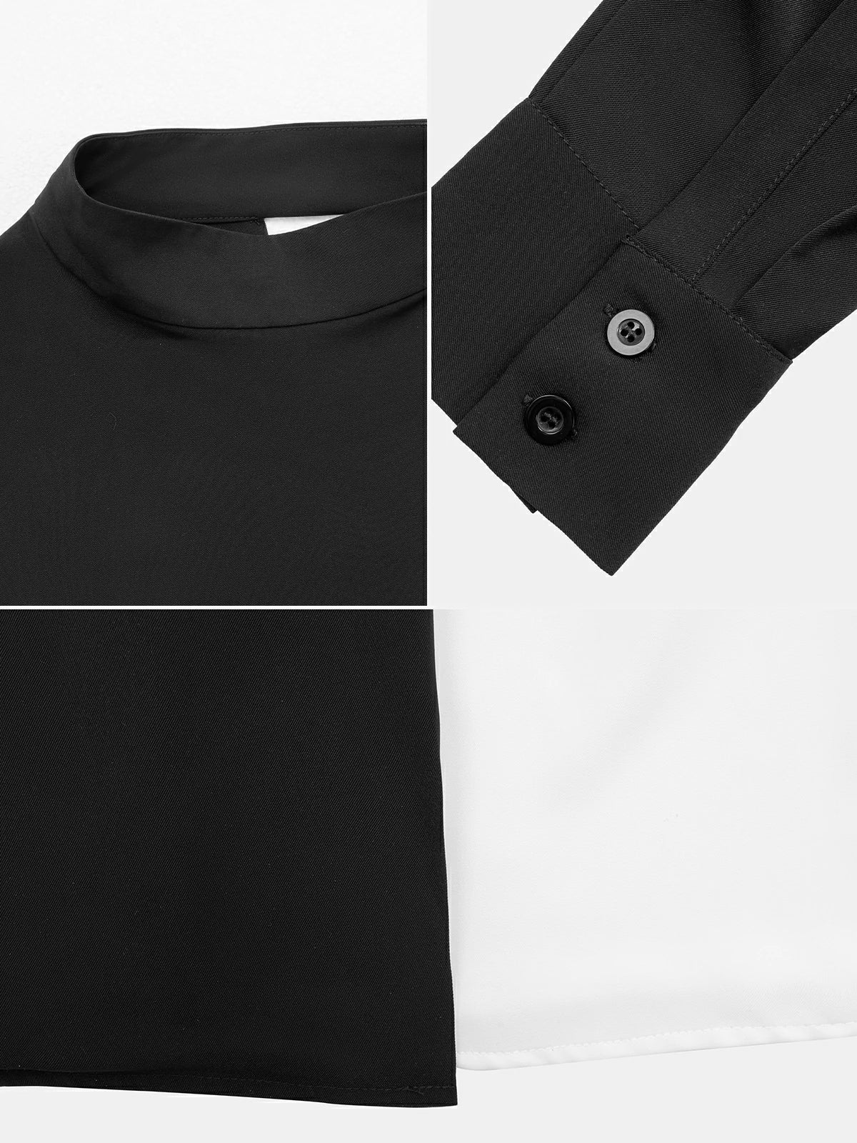 Schlichte Color-Blocking-Bluse mit Ausschnitten