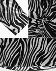 Zebra Print Relaxed Long Sleeve Shirt