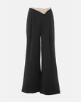 Color Blocking Loose Wide-Leg Trousers