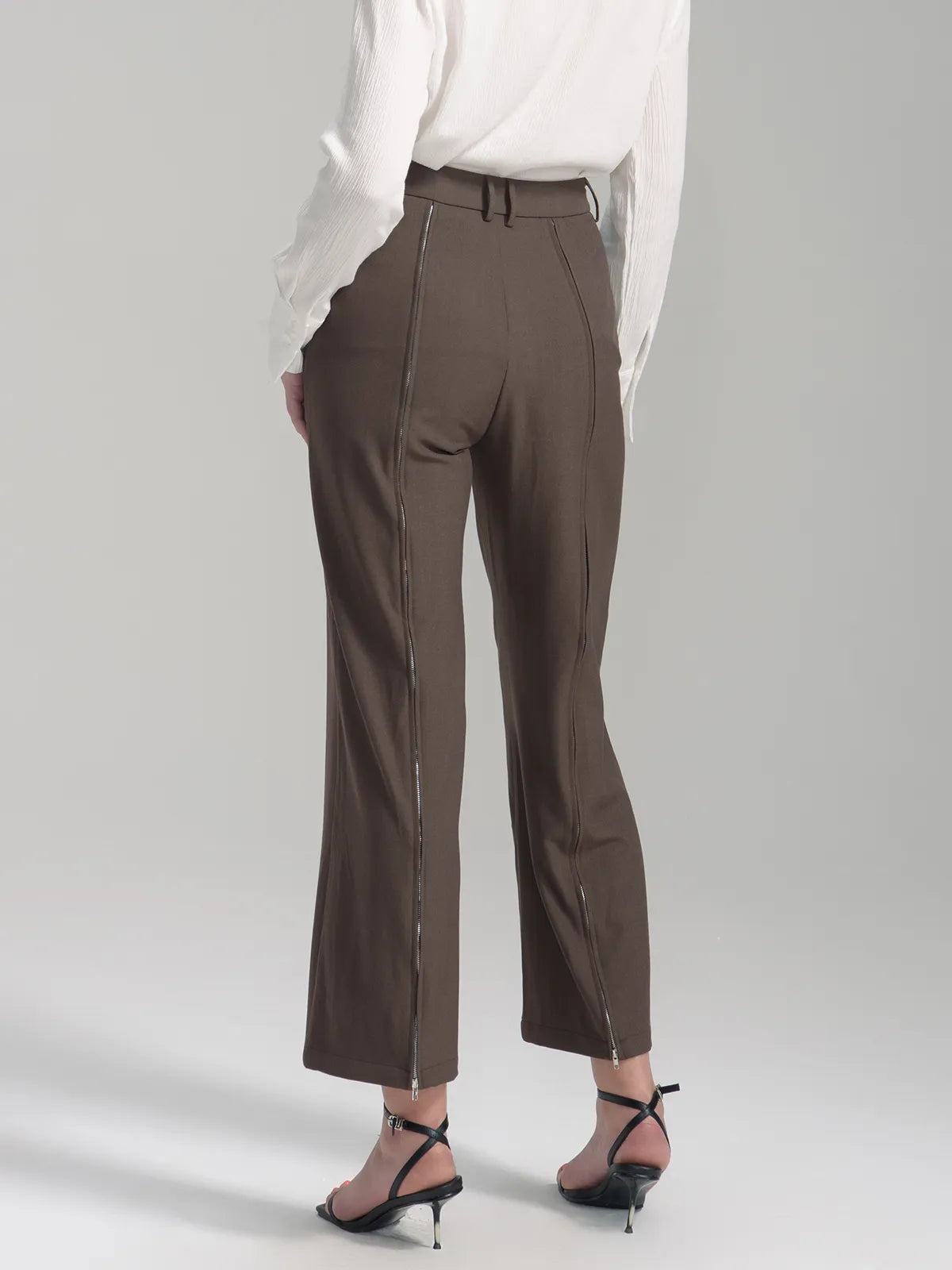 Flat Front Wide-leg Pants