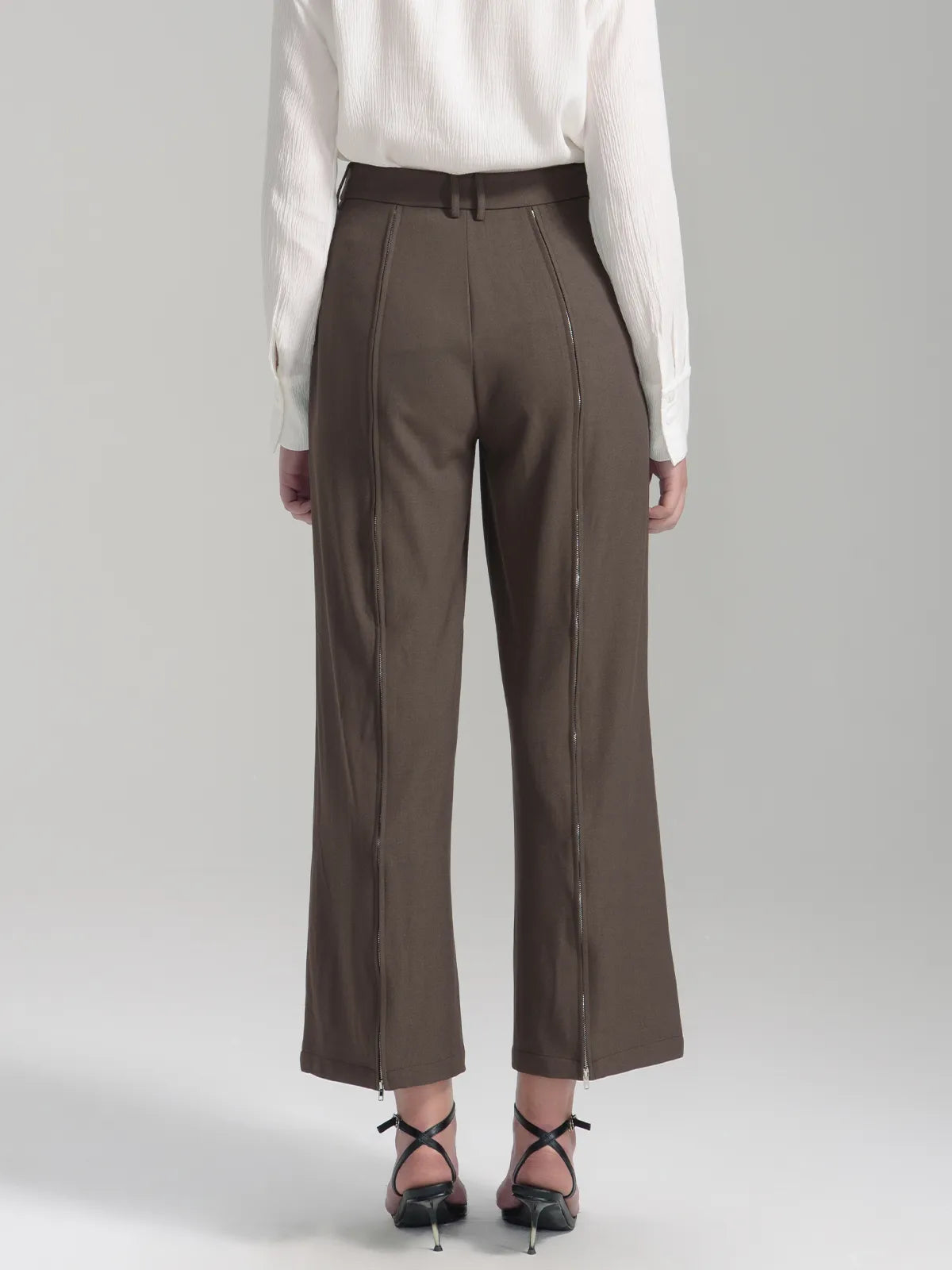 Flat Front Wide-leg Pants