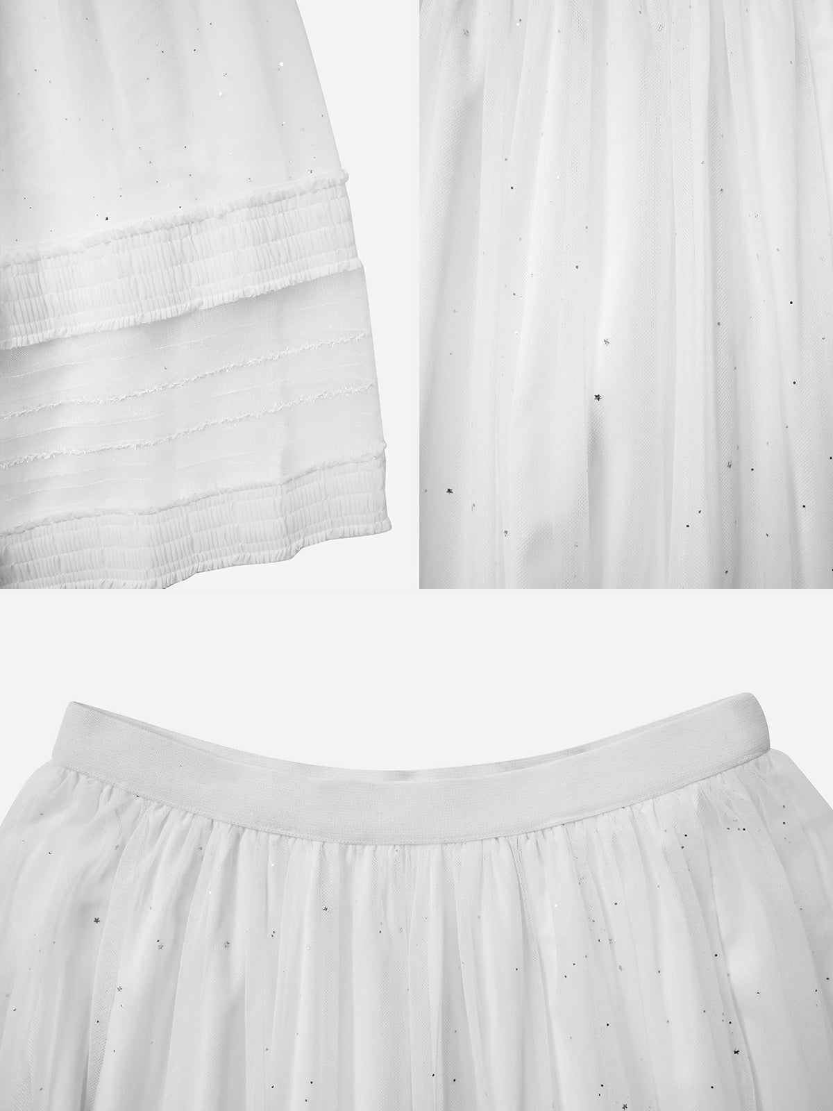 Simple Elastic Waist Lace Midi Skirt