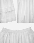 Simple Elastic Waist Lace Midi Skirt