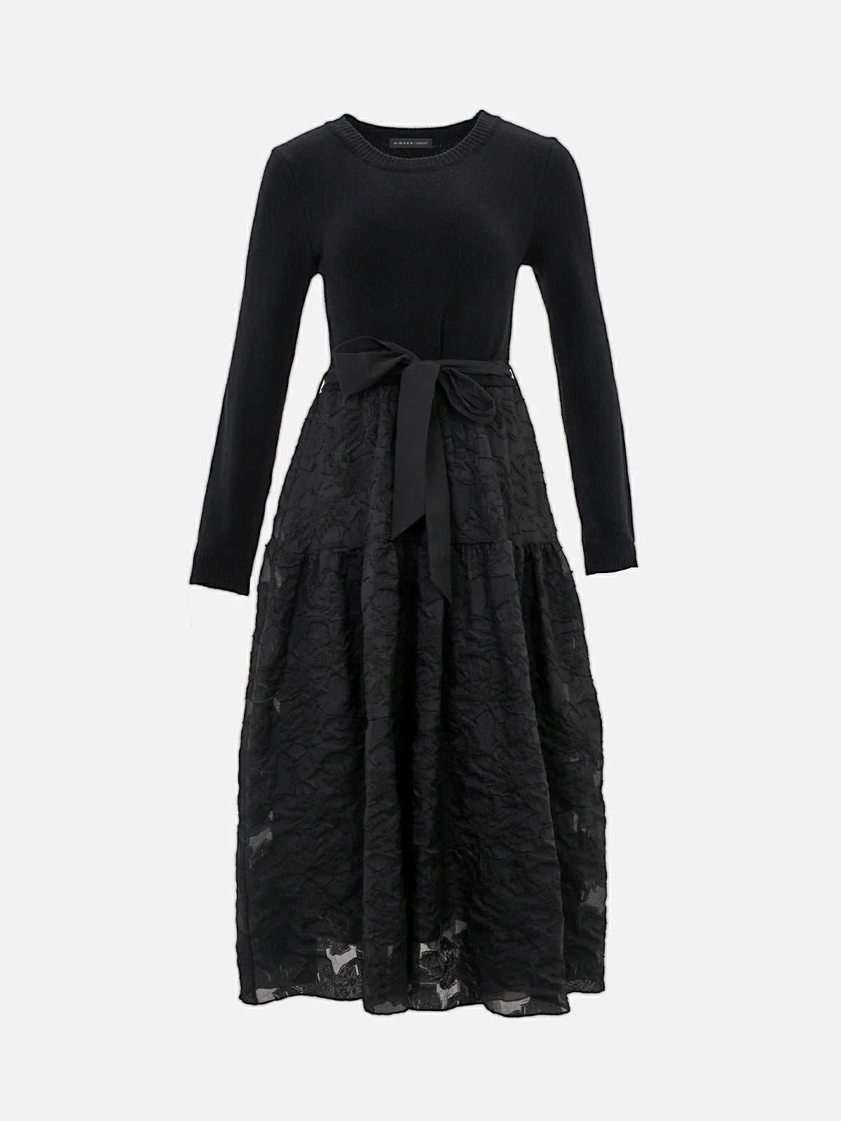 Vintage-Kleid in A-Linie mit Strukturdruck