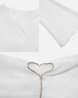 Romantic V-neck Cutout Flowy Dress