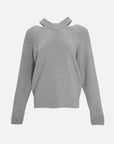Halter Neck Cutout Pullover Sweater