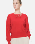 Sparkling Scoop Neck Pullover Sweater