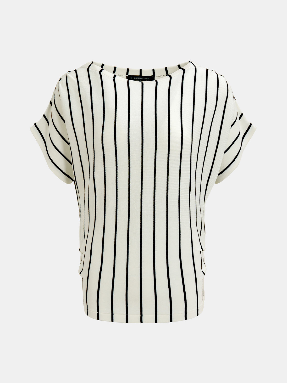 Chic off-shoulder striped blouse for a casual yet elegant look