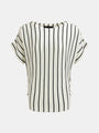 Chic off-shoulder striped blouse for a casual yet elegant look