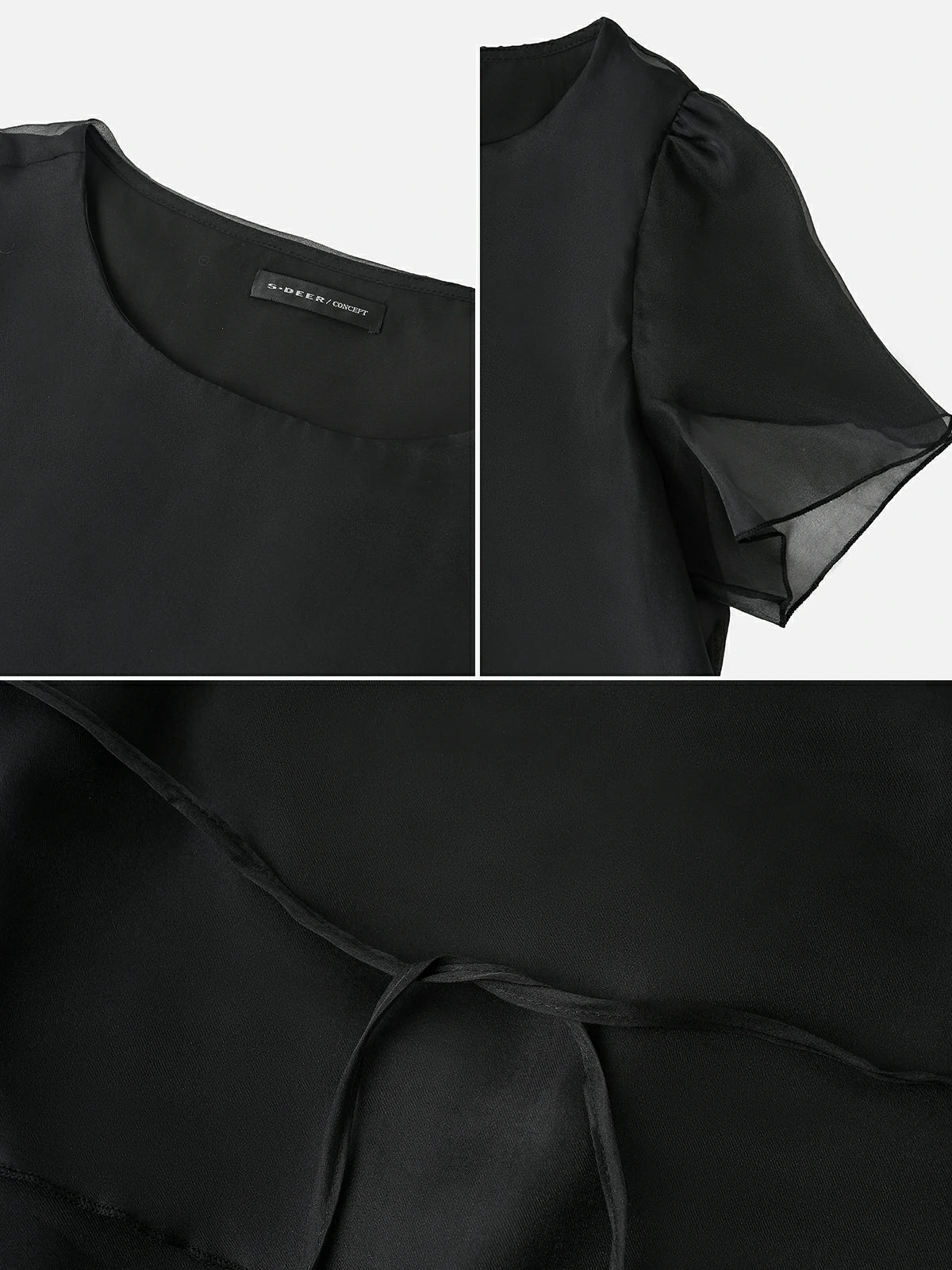 Irregular Tiered Mesh Dress