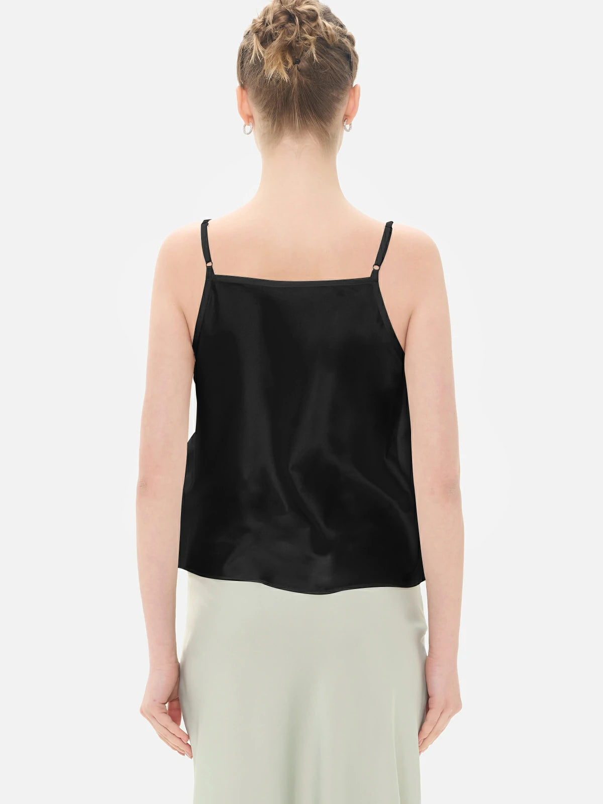 Solid Irregular Satin Cami