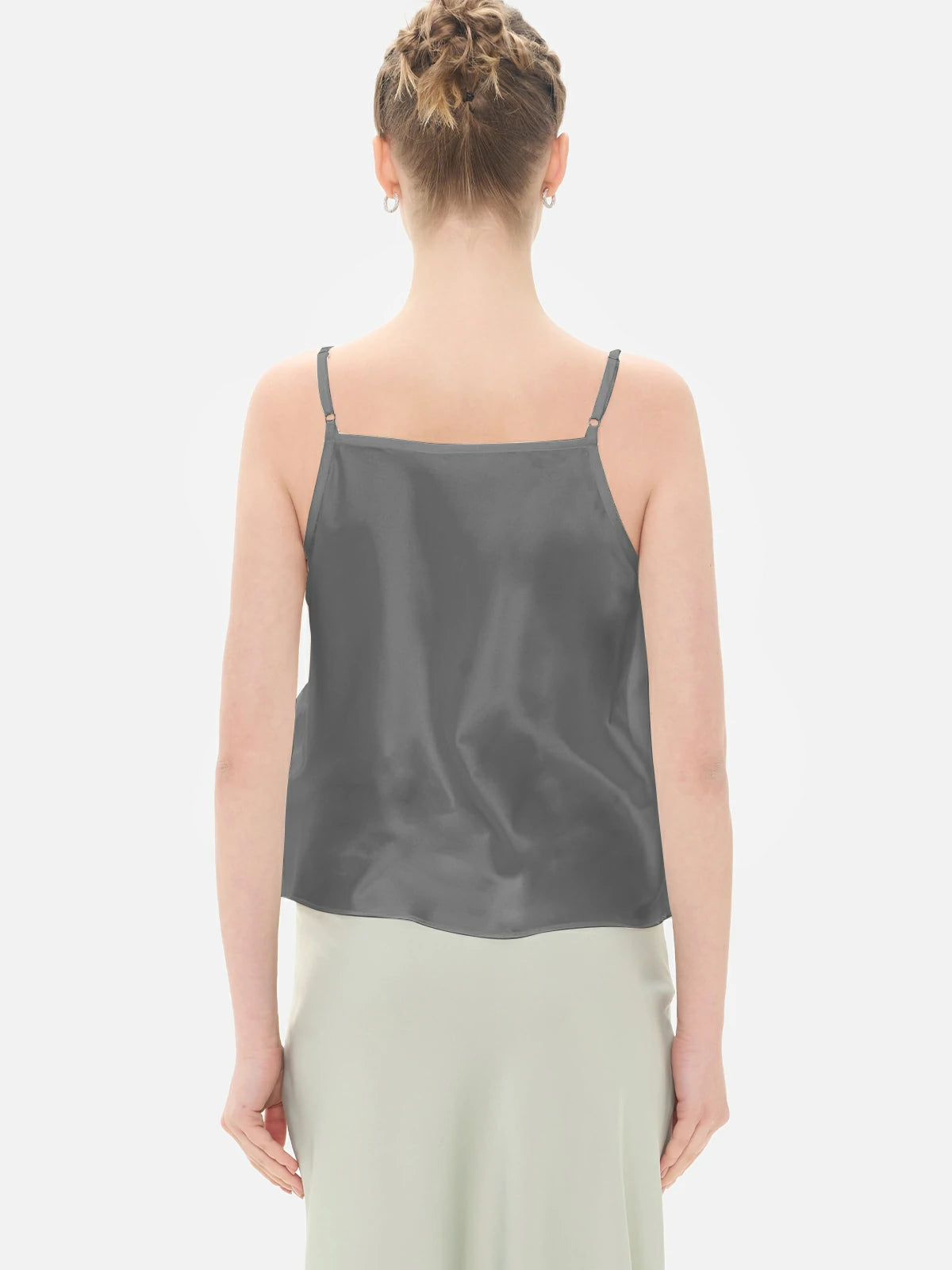 Solid Irregular Satin Cami