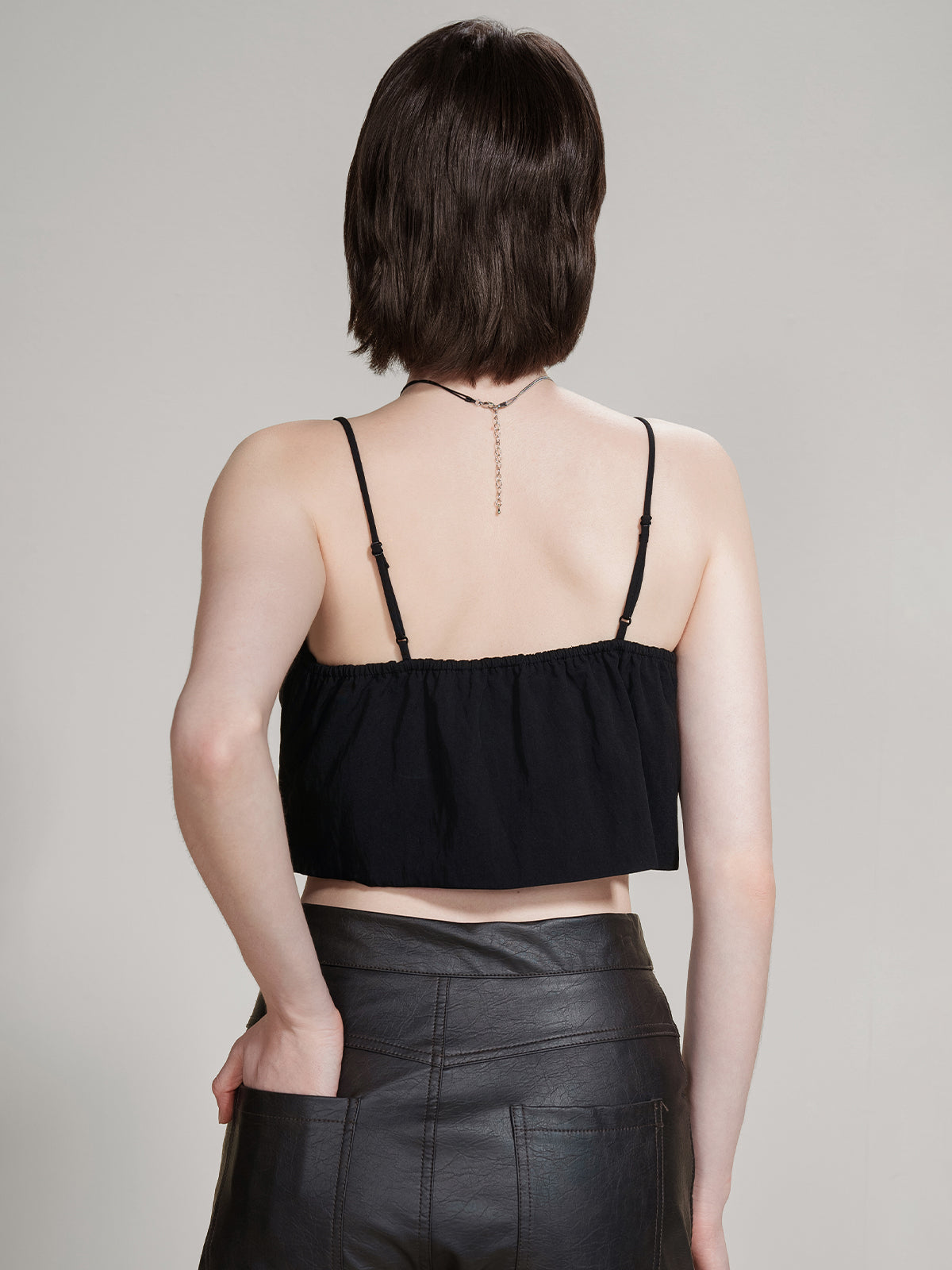 Square Neck Cropped Tank Top