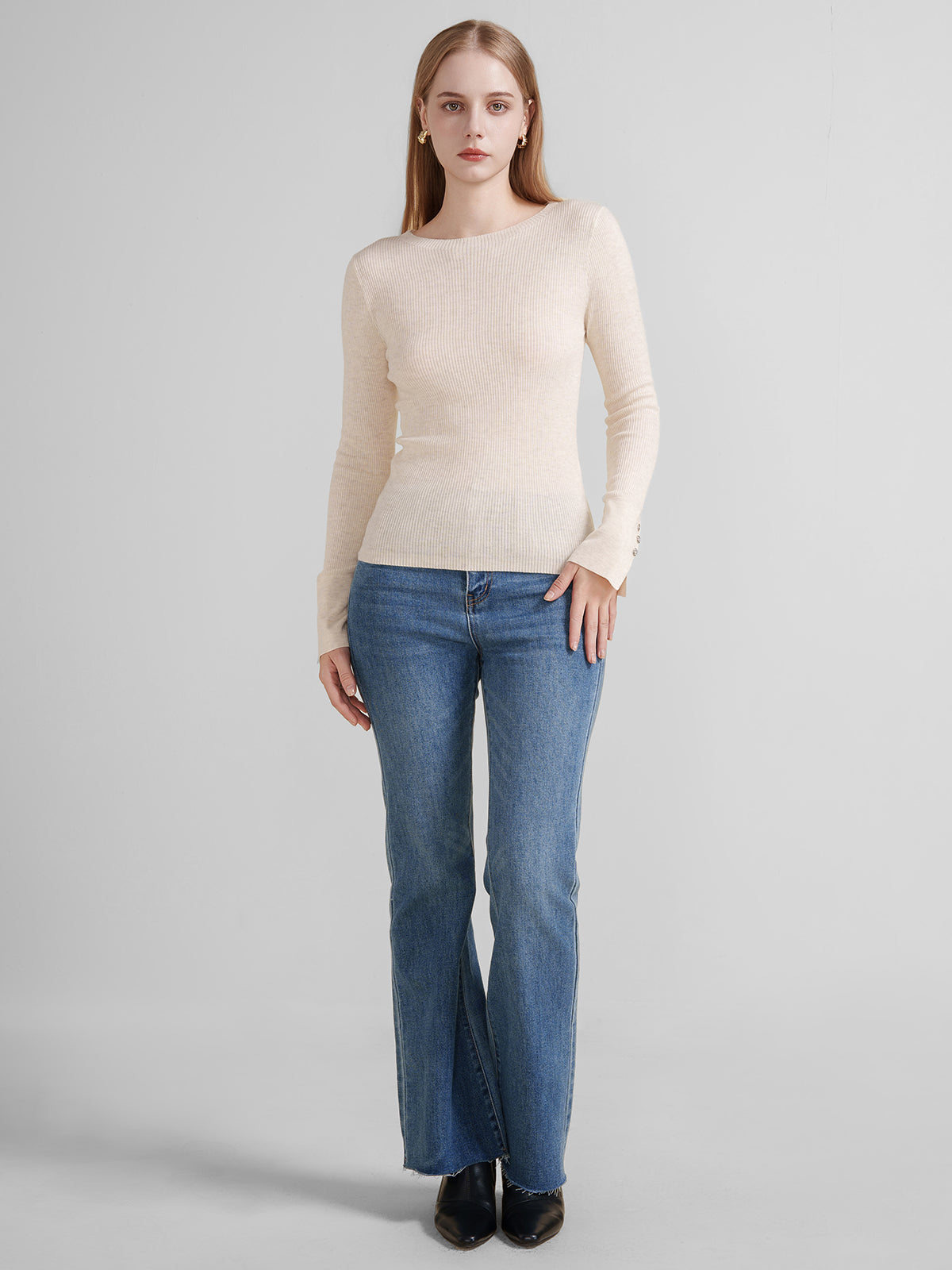 Ribbed Slim Fit Knit Top