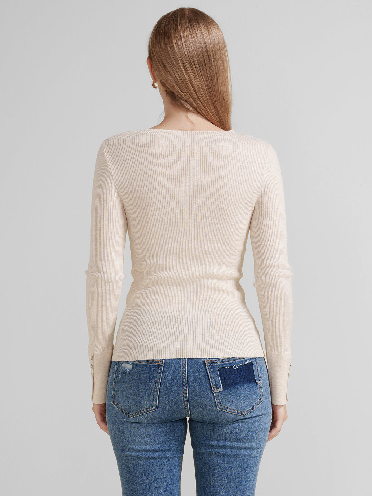 Ribbed Slim Fit Knit Top