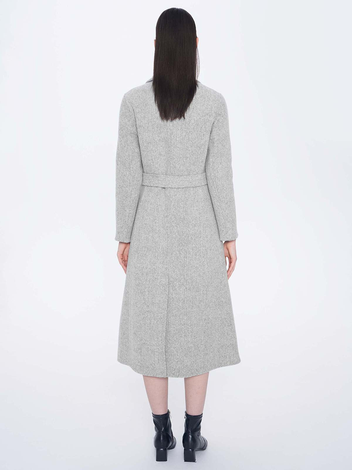 Double-Breasted Belted  Wool Coat