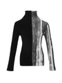Colorblock Turtleneck Sweater