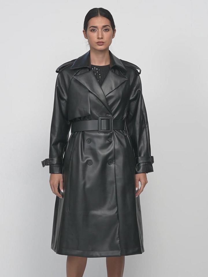 Versatile Styling Options: Pair this long leather coat with jeans or a long skirt for versatile styling.