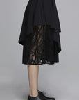 Elegant layered lace dress - S·DEER