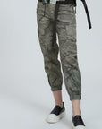 Personalized camouflage waist pocket pocket tooling cropped trousers - S·DEER