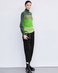 Gradient Color Back Bow Tie Sweater