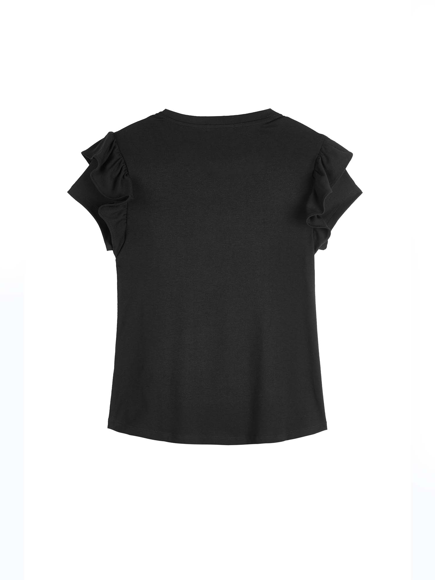 Fashionable round neck short-sleeve T-shirt bringing new style trends to women&#39;s outfits