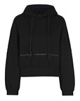 Women's drawstring hooded zipper stitching short sweater jacket S21462209 - S·DEER