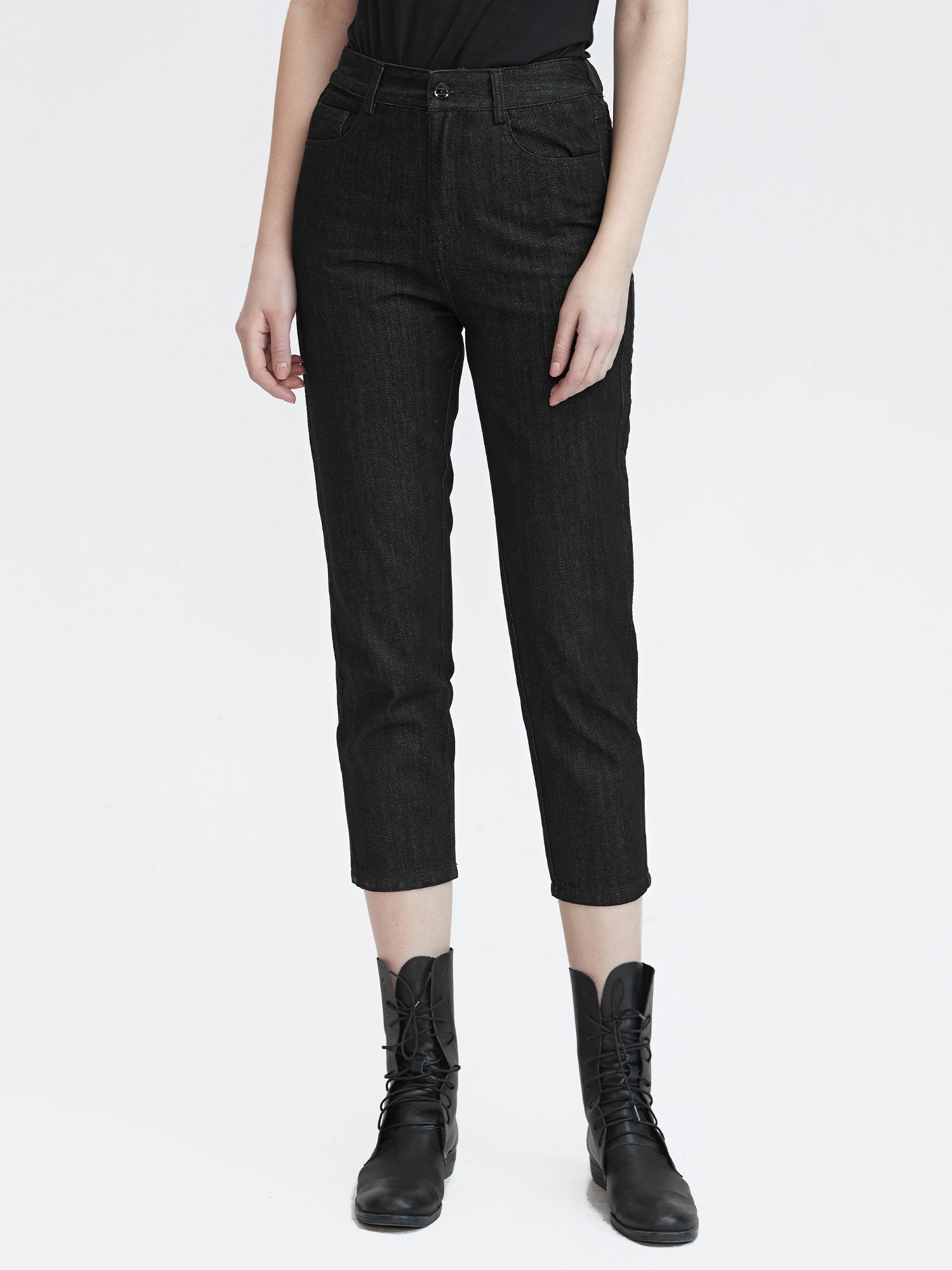 Denim Cropped Pants - S·DEER