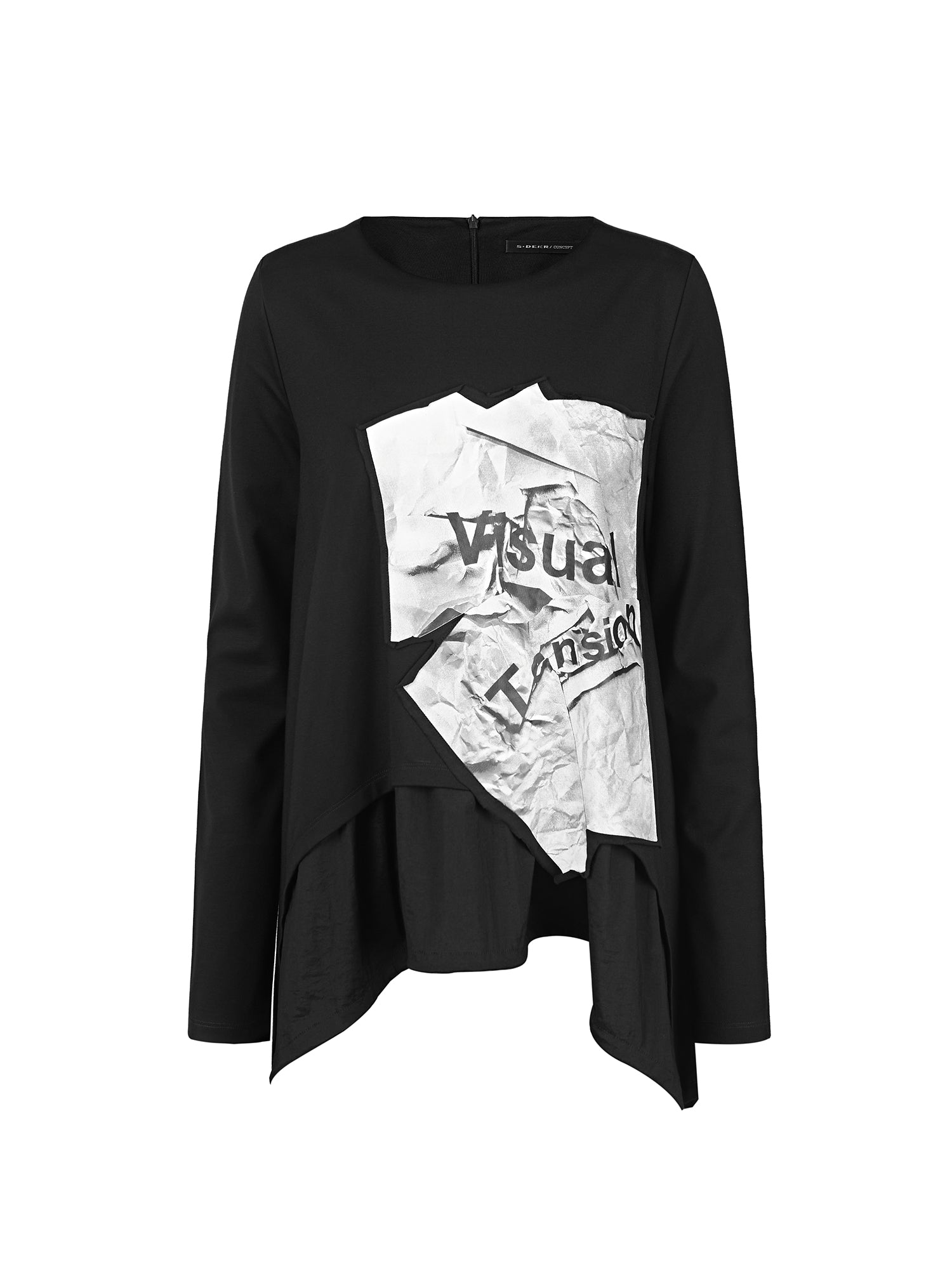 S.DEER Unregelmäßiges T-Shirt mit individuellem Buchstabendruck