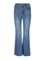 Mit Wasser gewaschene, ausgefranste Flare-Jeans