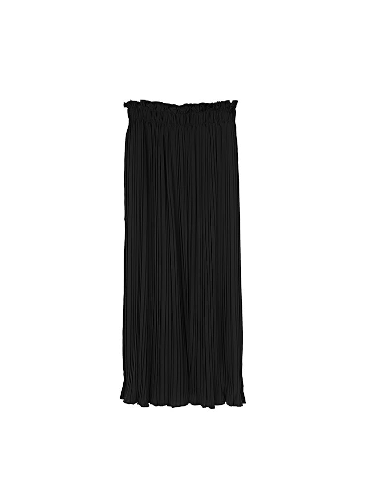 Pleated Wide-leg Cropped Trousers