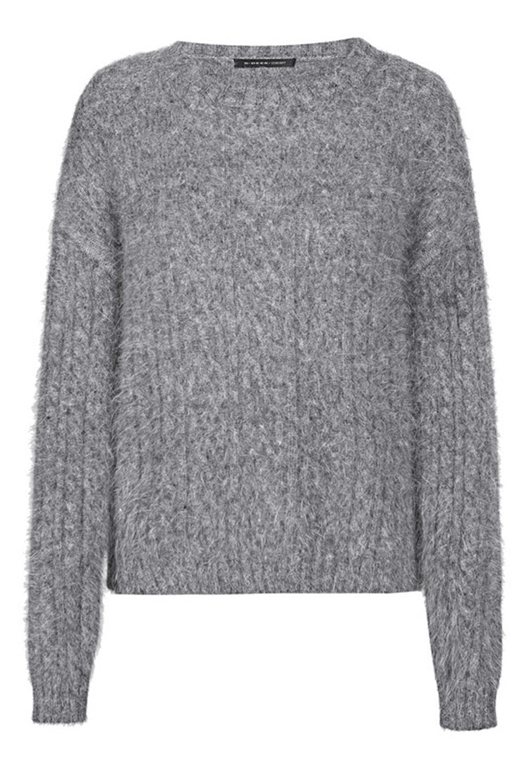 SDEER Round neck loose long-sleeved sweater - S·DEER