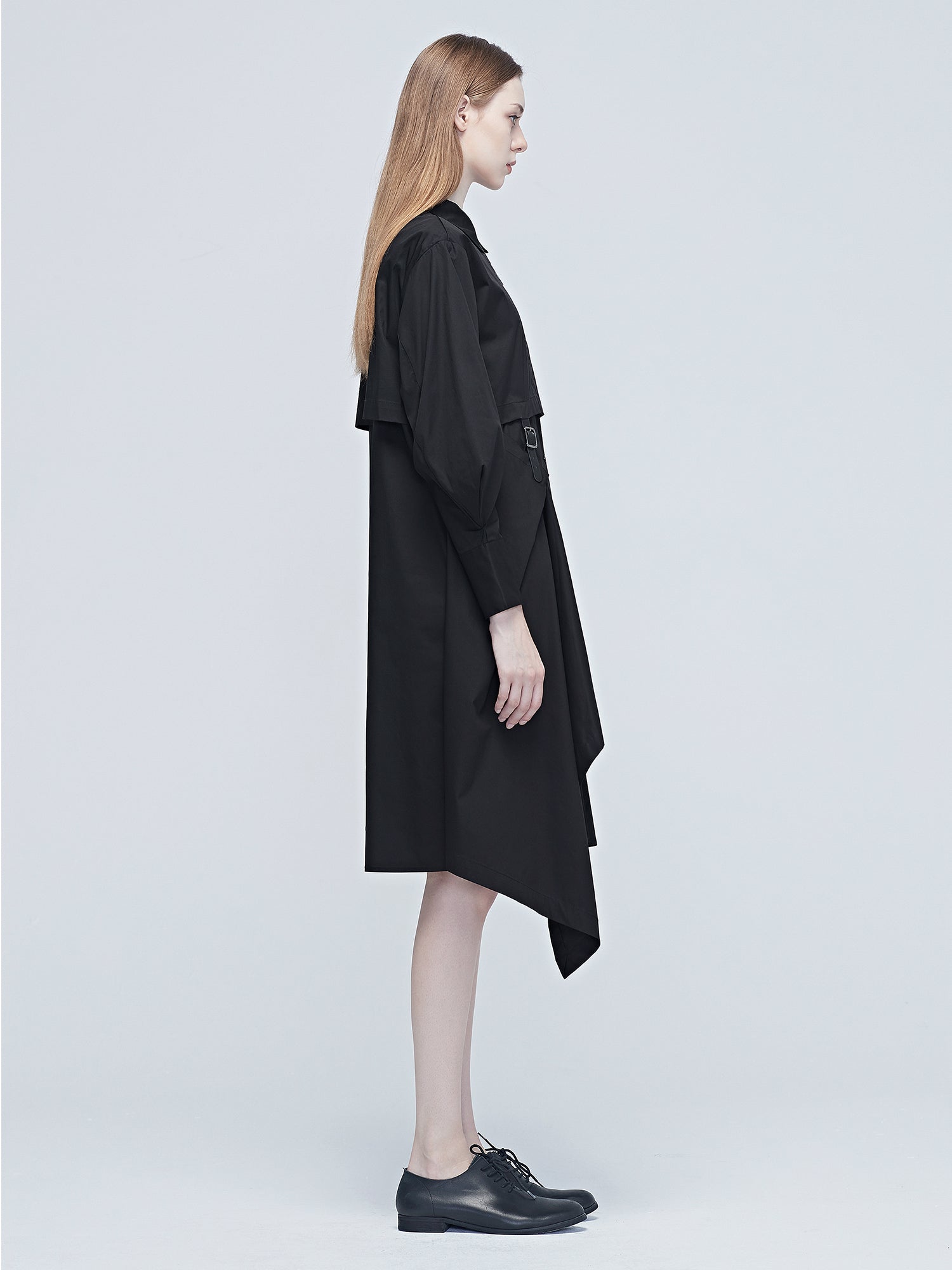 Irregular Panel Lapel Dress