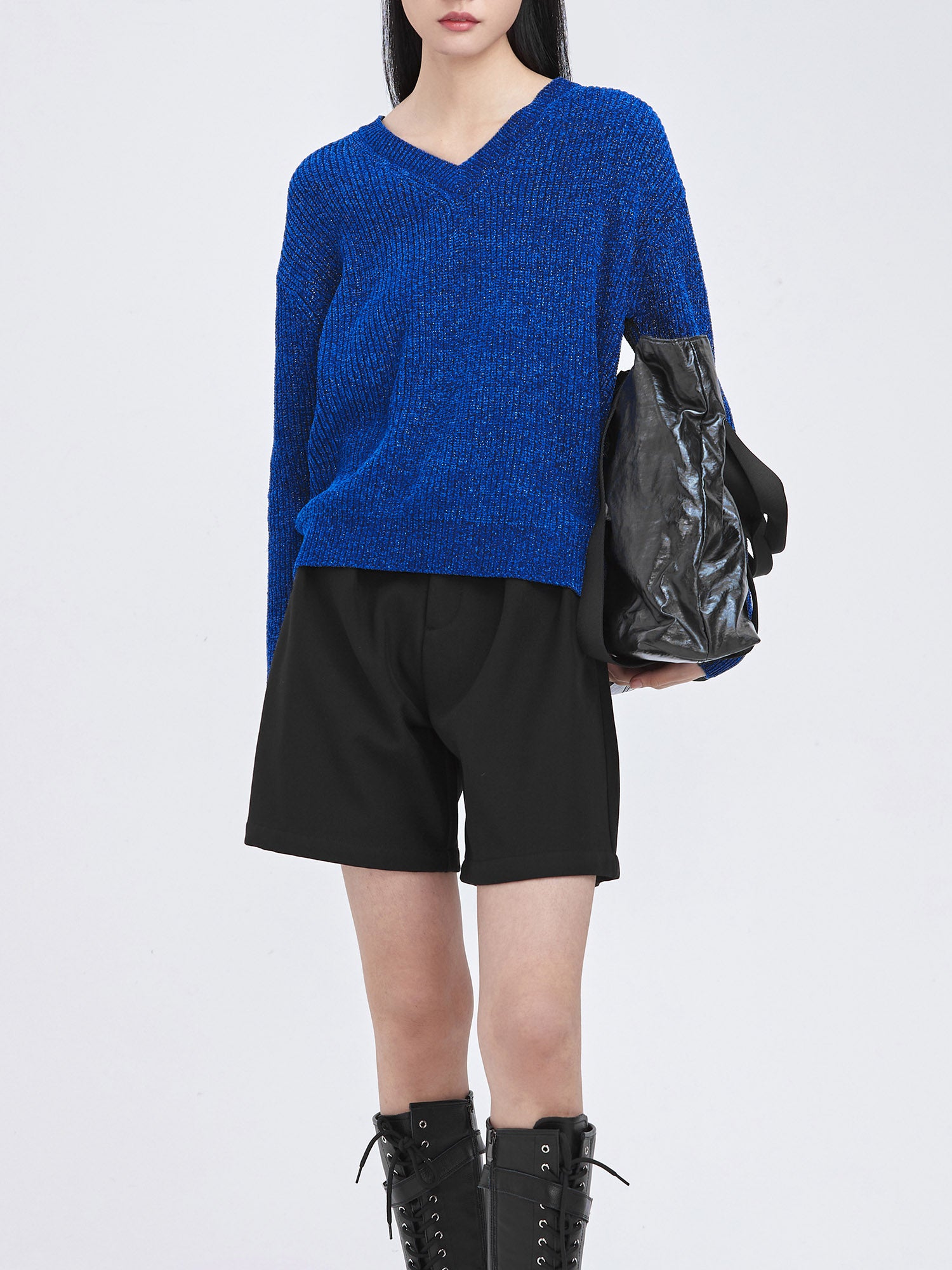 V-neck Loose Knit Sweater - S·DEER