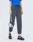 Drawstring Elasticized Contrasting Letters Athletic Pants