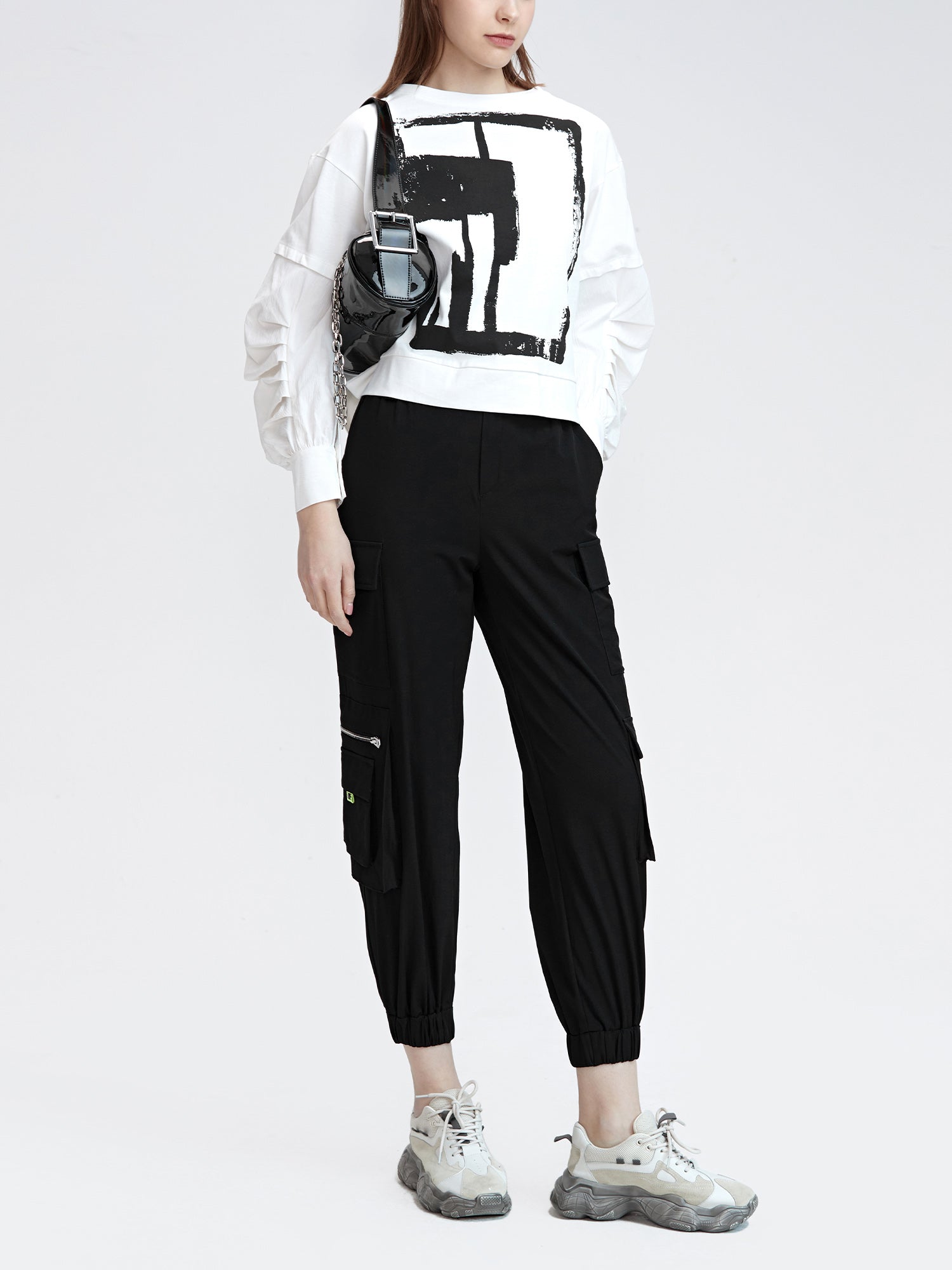 S.DEER  Casual Work Pants Straight Leg Trousers - S·DEER