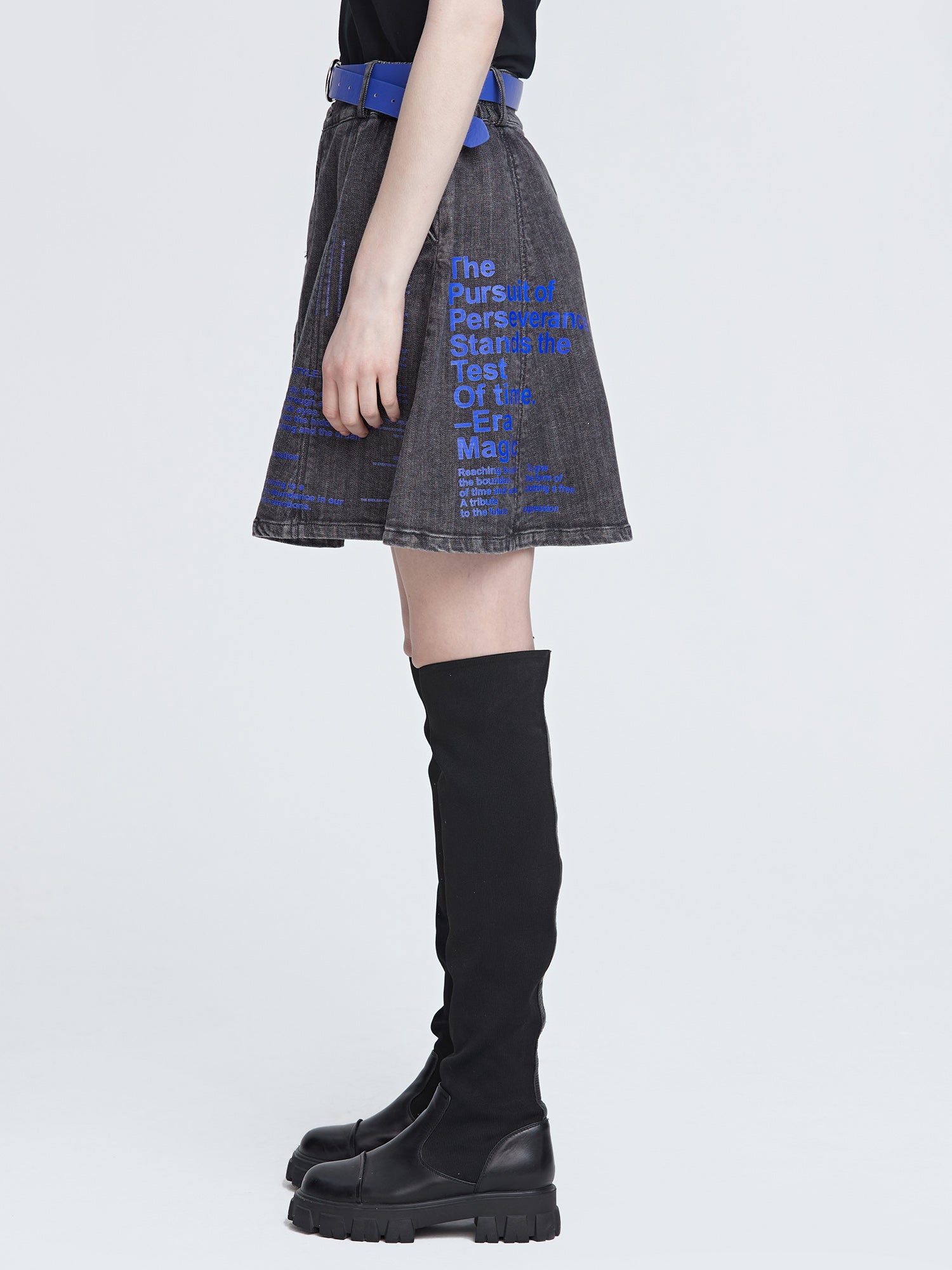 A-line Denim Short Skirt - S·DEER
