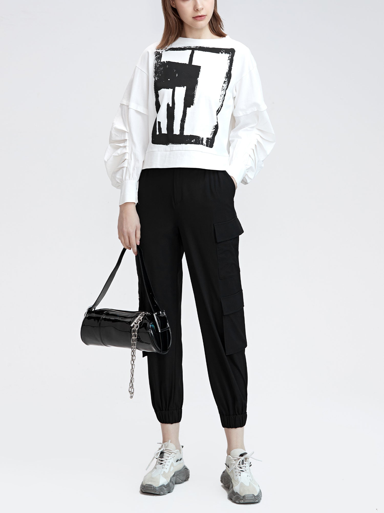 S.DEER  Casual Work Pants Straight Leg Trousers - S·DEER