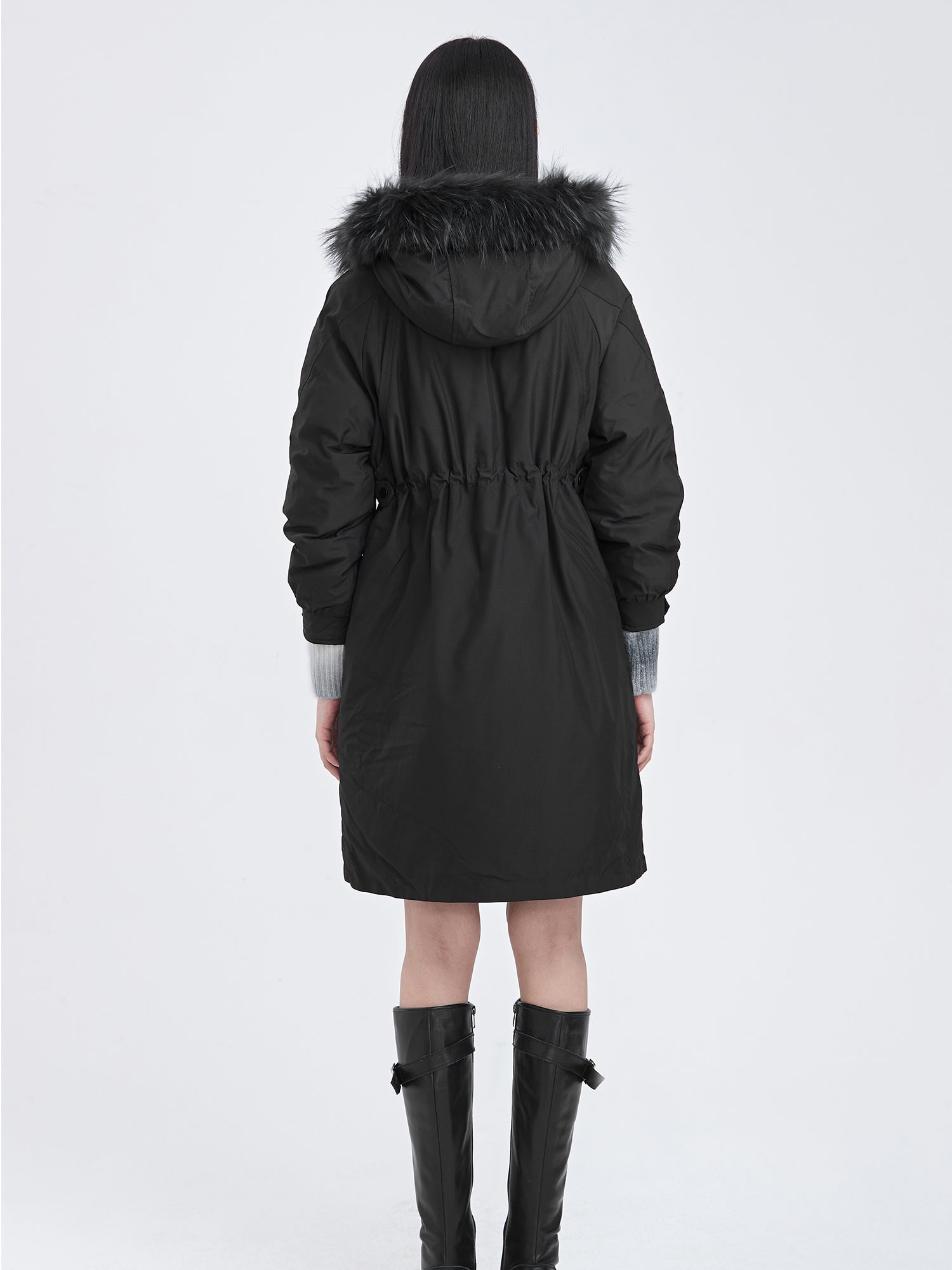 Fur Collar Long Down Jacket