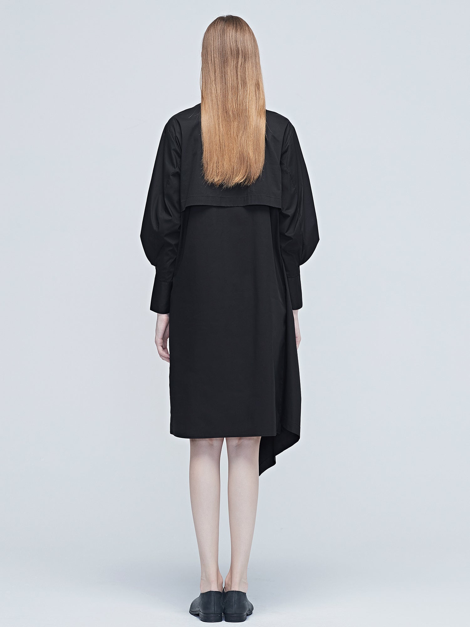 Irregular Panel Lapel Dress