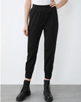 Elastic Waistband Zippered Cuffs Sports Pants With Patchwork