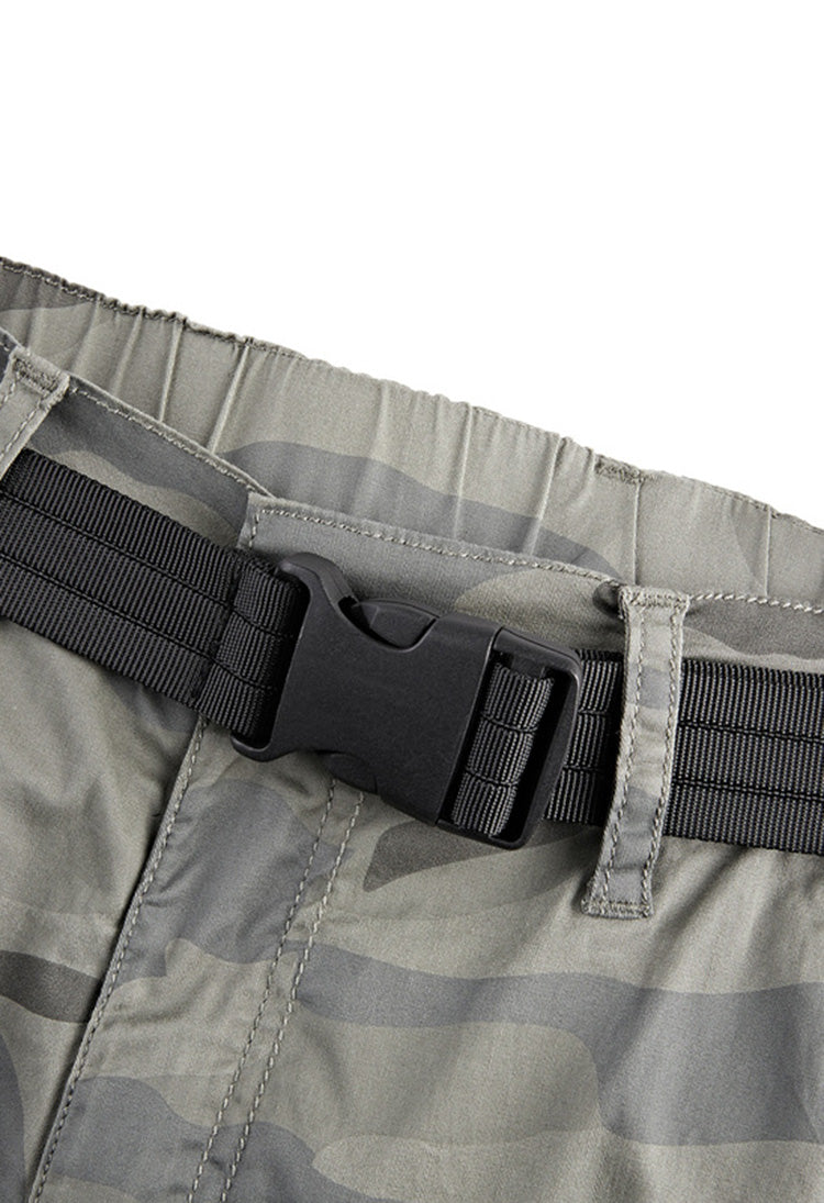 Personalized camouflage waist pocket pocket tooling cropped trousers - S·DEER